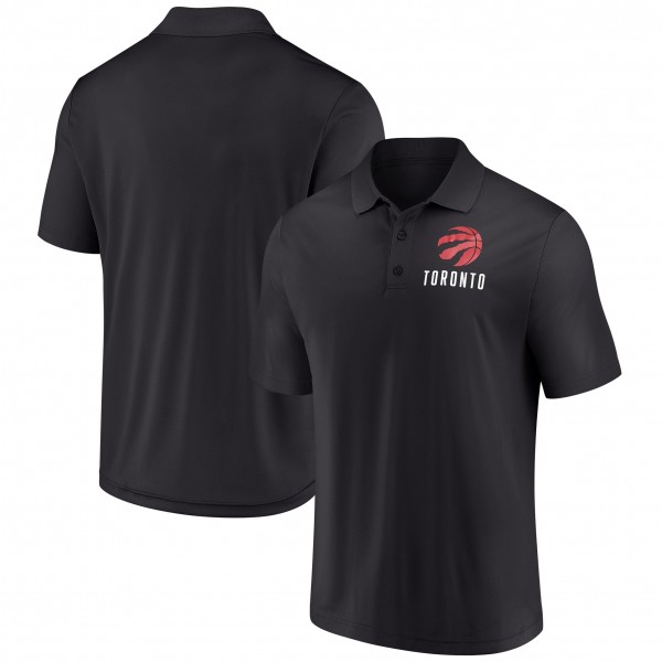 Toronto Raptors Fanatics Black Lockup Polo
