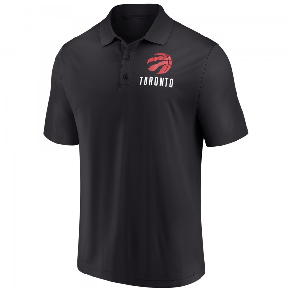 Toronto Raptors Fanatics Black Lockup Polo