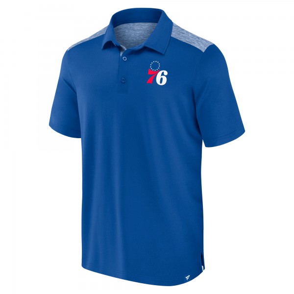 Philadelphia 76ers Fanatics Royal Iconic Brushed Blocked Polo
