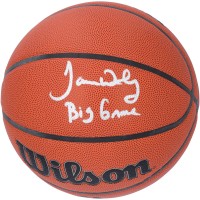 James Worthy Los Angeles Lakers Autographed Fanatics Authentic Wilson Authentic Series Indoor/Outdoor Basketball with Big Game Inscription
