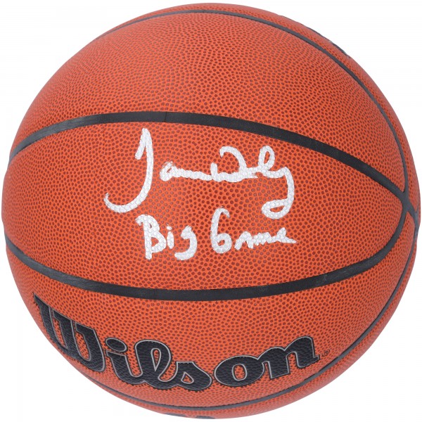 James Worthy Los Angeles Lakers Autographed Fanatics Authentic Wilson Authentic Series Indoor/Outdoor Basketball with Big Game Inscription