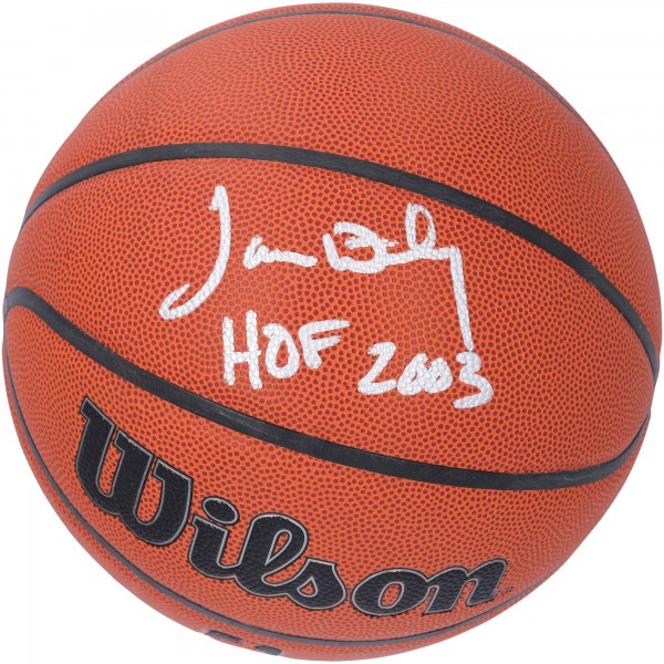 James Worthy Los Angeles Lakers Autographed Fanatics Authentic Wilson Authentic Series Indoor/Outdoor Basketball with HOF 2003 Inscription