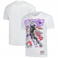 Toronto Raptors Vince Carter Mitchell & Ness White Hardwood Classics Chalked Up T-Shirt