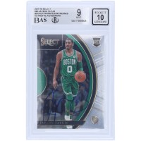 Jayson Tatum Boston Celtics Autographed 2017-18 Panini Select #93 Beckett Fanatics Witnessed Authenticated 9/10 Rookie Card