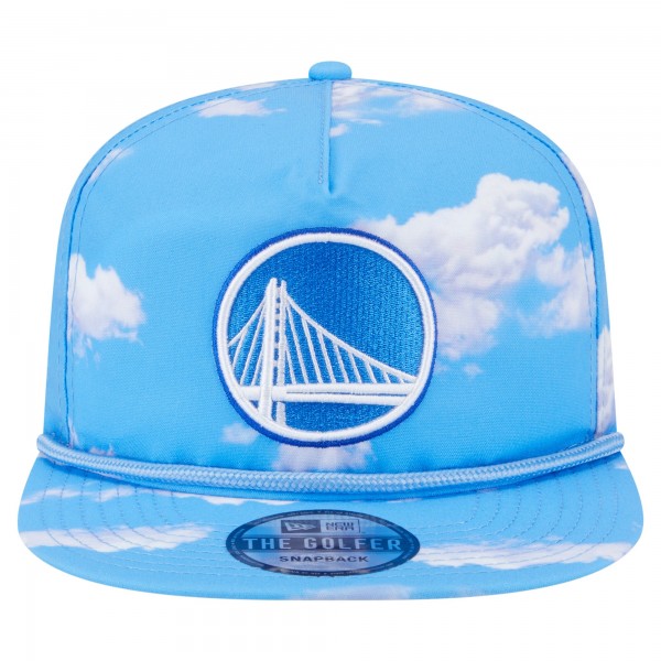 Бейсболка Golden State Warriors New Era Light Blue Head in the Clouds Golfer Rope