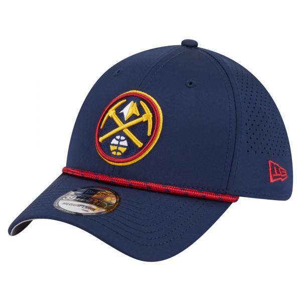 Бейсболка Denver Nuggets New Era Navy Featherweight Poly Rope Flex 39Thirty