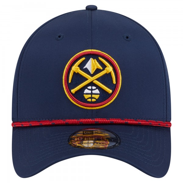Бейсболка Denver Nuggets New Era Navy Featherweight Poly Rope Flex 39Thirty