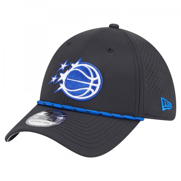 Бейсболка Orlando Magic New Era Black Featherweight Poly Rope Flex 39Thirty