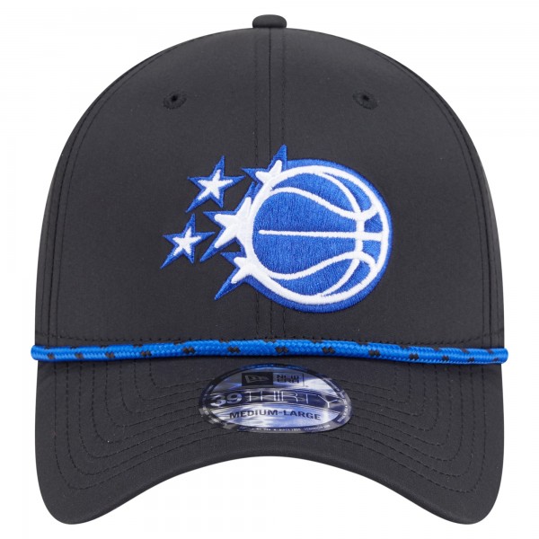 Бейсболка Orlando Magic New Era Black Featherweight Poly Rope Flex 39Thirty