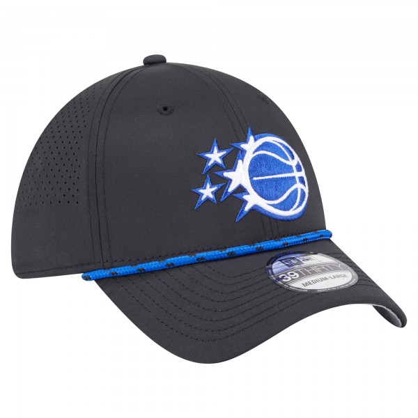Бейсболка Orlando Magic New Era Black Featherweight Poly Rope Flex 39Thirty