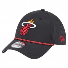 Бейсболка Miami Heat New Era Black Featherweight Poly Rope Flex 39Thirty