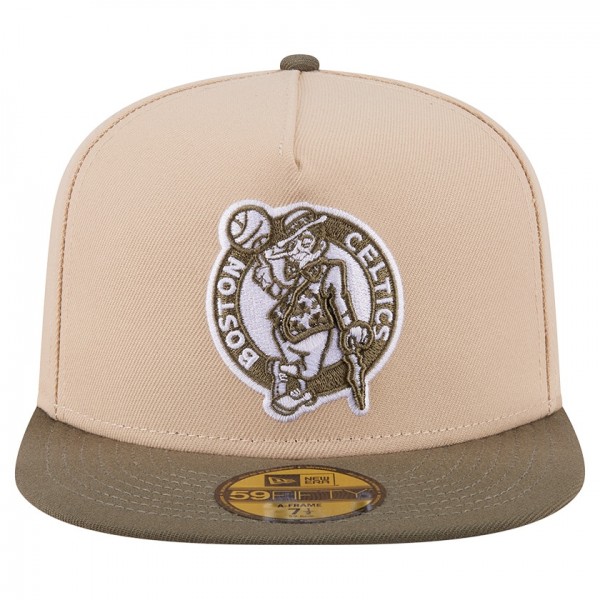 Бейсболка Boston Celtics New Era Tan Color Pack Two-Tone 59FIFTY A-Frame