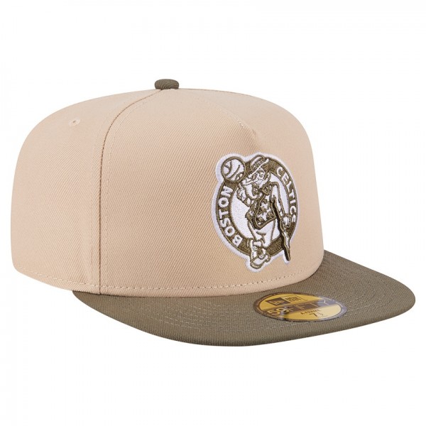 Бейсболка Boston Celtics New Era Tan Color Pack Two-Tone 59FIFTY A-Frame