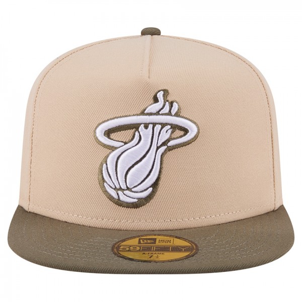 Бейсболка Miami Heat New Era Tan Color Pack Two-Tone 59FIFTY A-Frame