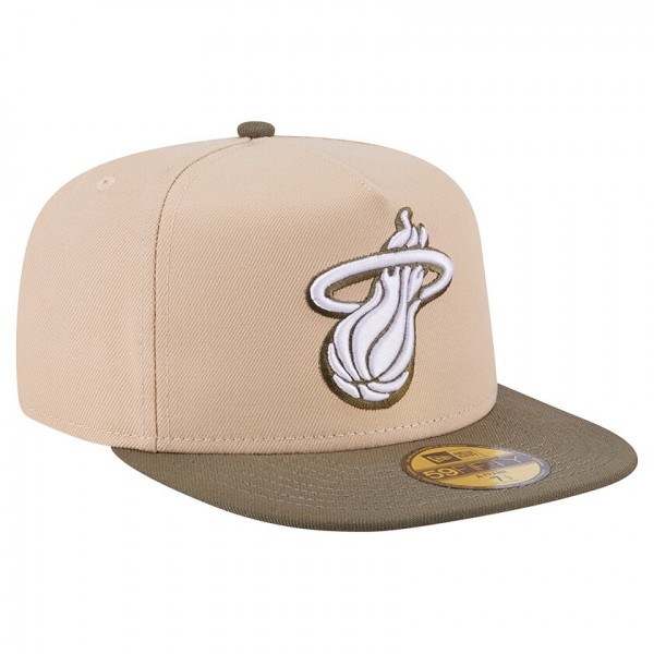 Бейсболка Miami Heat New Era Tan Color Pack Two-Tone 59FIFTY A-Frame