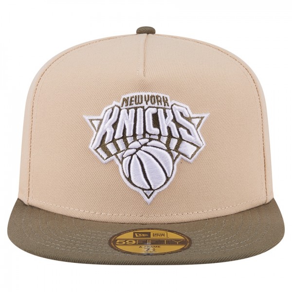 Бейсболка New York Knicks New Era Tan Color Pack Two-Tone 59FIFTY A-Frame