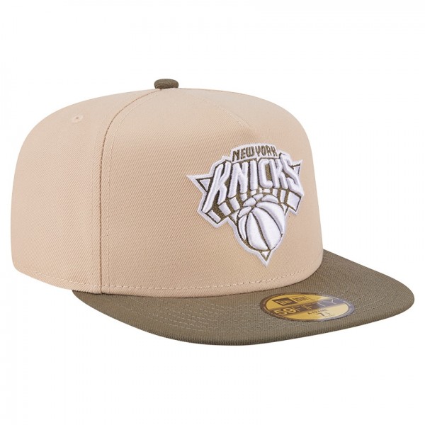 Бейсболка New York Knicks New Era Tan Color Pack Two-Tone 59FIFTY A-Frame