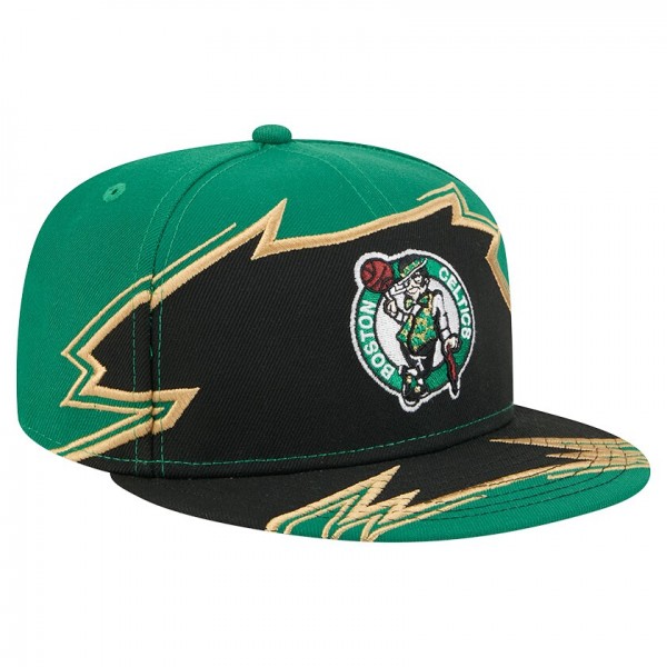 Бейсболка Boston Celtics New Era Kelly Green/Black Break 59FIFTY