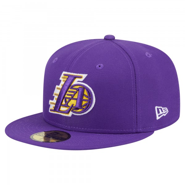 Бейсболка Los Angeles Lakers New Era Purple Deceptor 59FIFTY