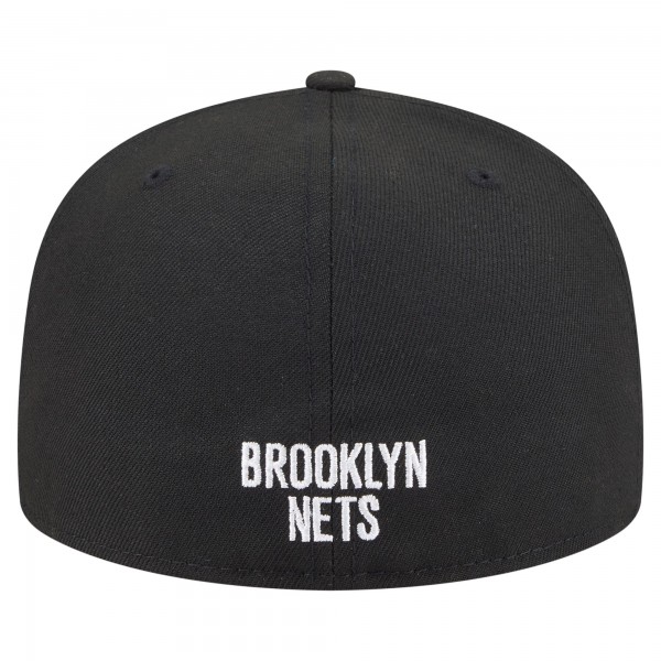 Бейсболка Brooklyn Nets New Era Black Deceptor 59FIFTY
