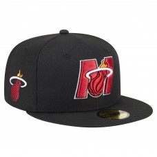 Бейсболка Miami Heat New Era Black Deceptor 59FIFTY