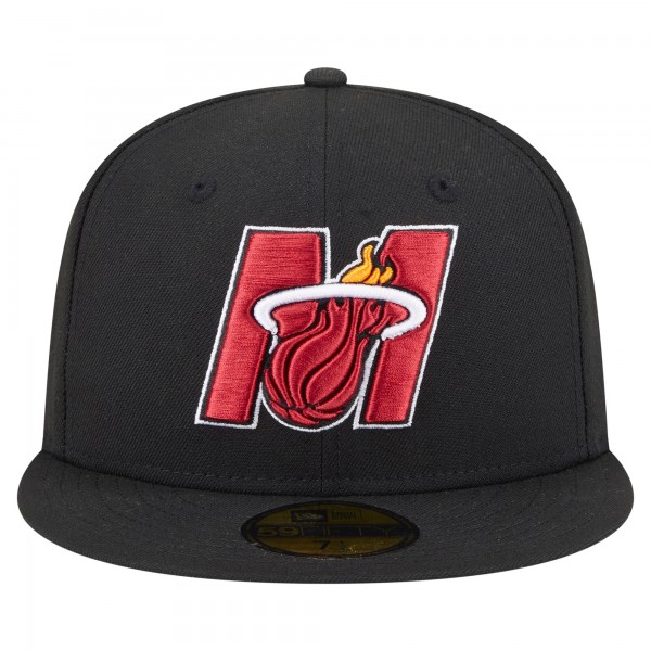 Бейсболка Miami Heat New Era Black Deceptor 59FIFTY