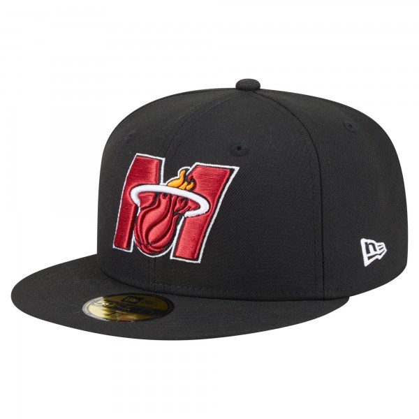 Бейсболка Miami Heat New Era Black Deceptor 59FIFTY