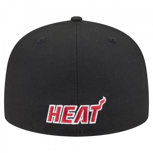 Бейсболка Miami Heat New Era Black Deceptor 59FIFTY