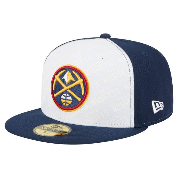 Бейсболка Denver Nuggets New Era White/Navy Repeat 59Fifty