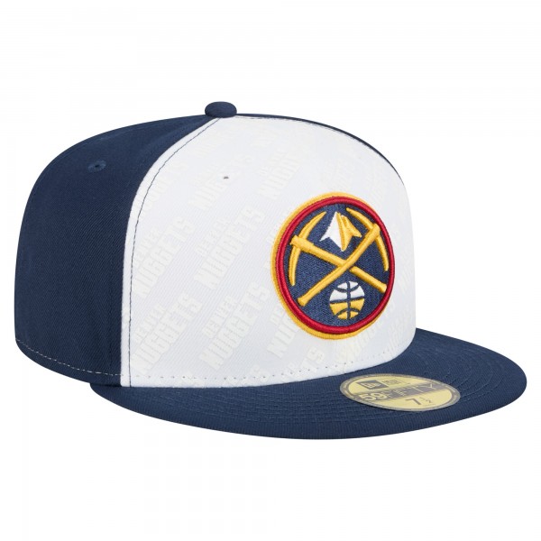 Бейсболка Denver Nuggets New Era White/Navy Repeat 59Fifty