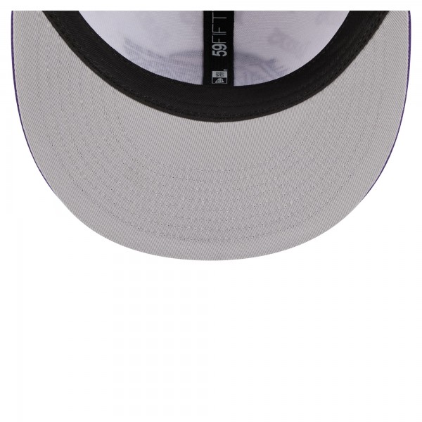 Бейсболка Los Angeles Lakers New Era White/Purple Repeat 59Fifty