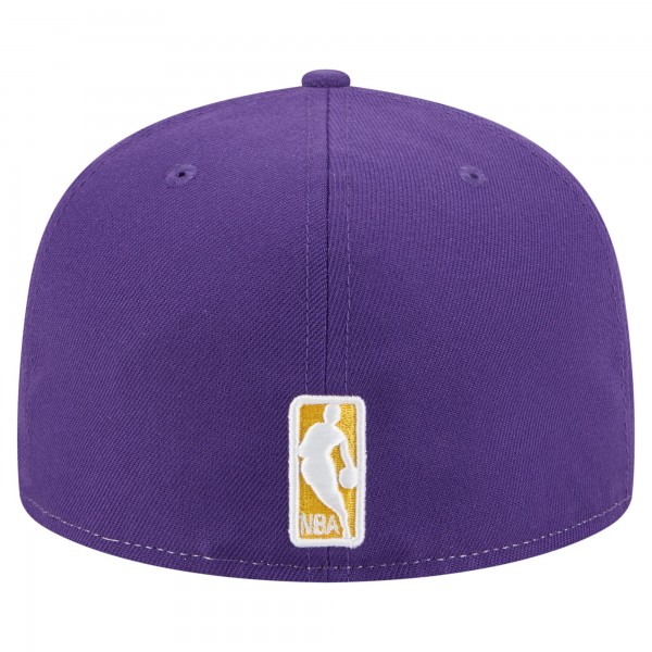 Бейсболка Los Angeles Lakers New Era White/Purple Repeat 59Fifty