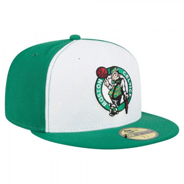 Бейсболка Boston Celtics New Era White/Kelly Green Repeat 59Fifty