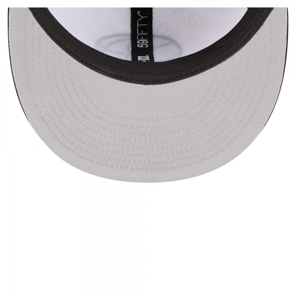 Бейсболка Brooklyn Nets New Era White/Black Repeat 59Fifty