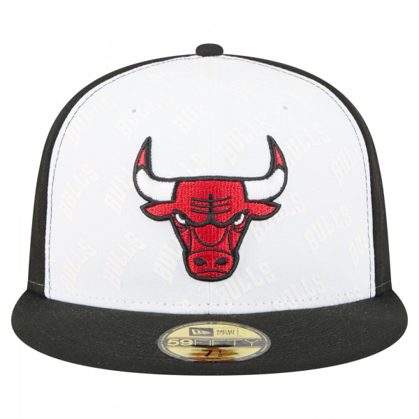 Бейсболка Chicago Bulls New Era White/Black Repeat 59Fifty