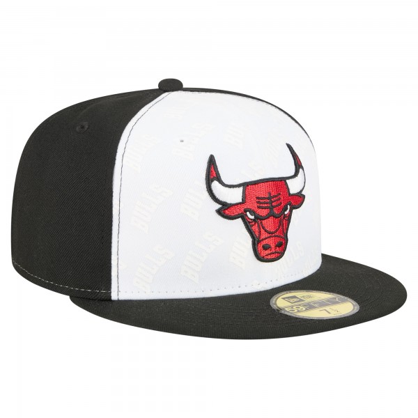 Бейсболка Chicago Bulls New Era White/Black Repeat 59Fifty