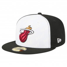 Бейсболка Miami Heat New Era White/Black Repeat 59Fifty