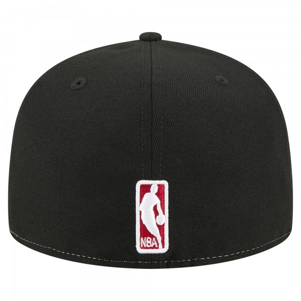 Бейсболка Miami Heat New Era White/Black Repeat 59Fifty