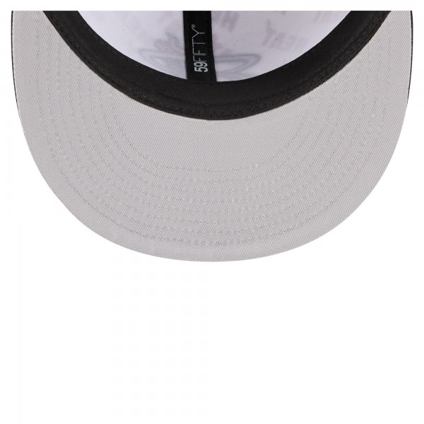 Бейсболка Miami Heat New Era White/Black Repeat 59Fifty