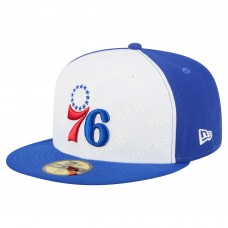 Бейсболка Philadelphia 76ers New Era White/Royal Repeat 59Fifty