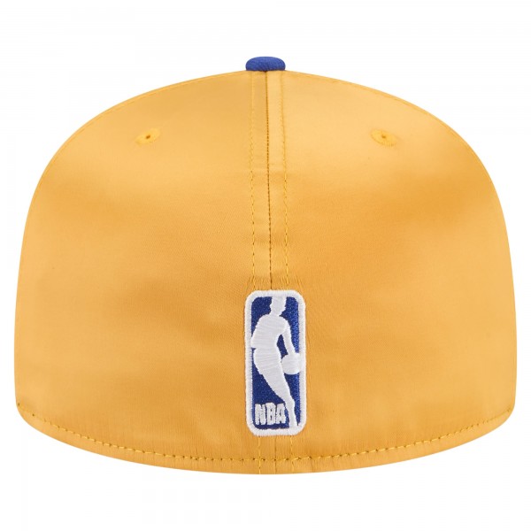 Бейсболка Golden State Warriors New Era Gold/Royal Satin Two-Tone 59FIFTY