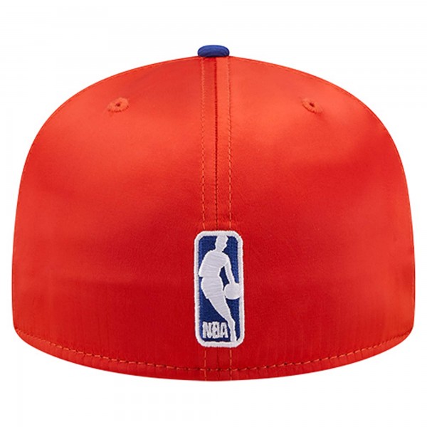 Бейсболка New York Knicks New Era Orange/Blue Satin Two-Tone 59FIFTY