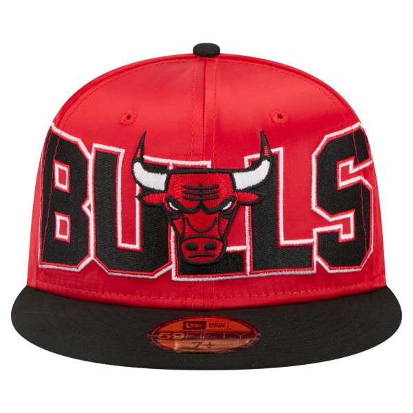 Бейсболка Chicago Bulls New Era Red/Black Satin Two-Tone 59FIFTY