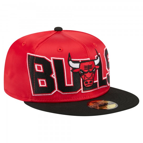 Бейсболка Chicago Bulls New Era Red/Black Satin Two-Tone 59FIFTY
