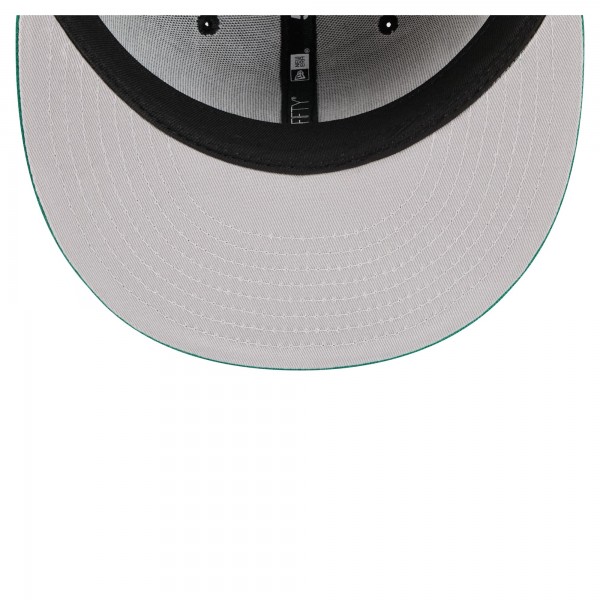 Бейсболка Boston Celtics New Era Black/Kelly Green Satin Two-Tone 59FIFTY