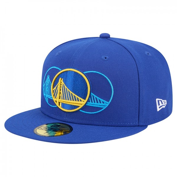 Бейсболка Golden State Warriors New Era Royal Tri-Hit 59Fifty