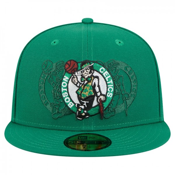 Бейсболка Boston Celtics New Era Kelly Green Tri-Hit 59Fifty