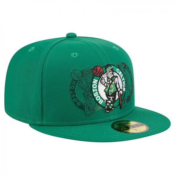 Бейсболка Boston Celtics New Era Kelly Green Tri-Hit 59Fifty
