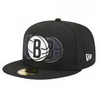 Бейсболка Brooklyn Nets New Era Black Tri-Hit 59Fifty