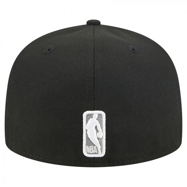 Бейсболка Brooklyn Nets New Era Black Tri-Hit 59Fifty